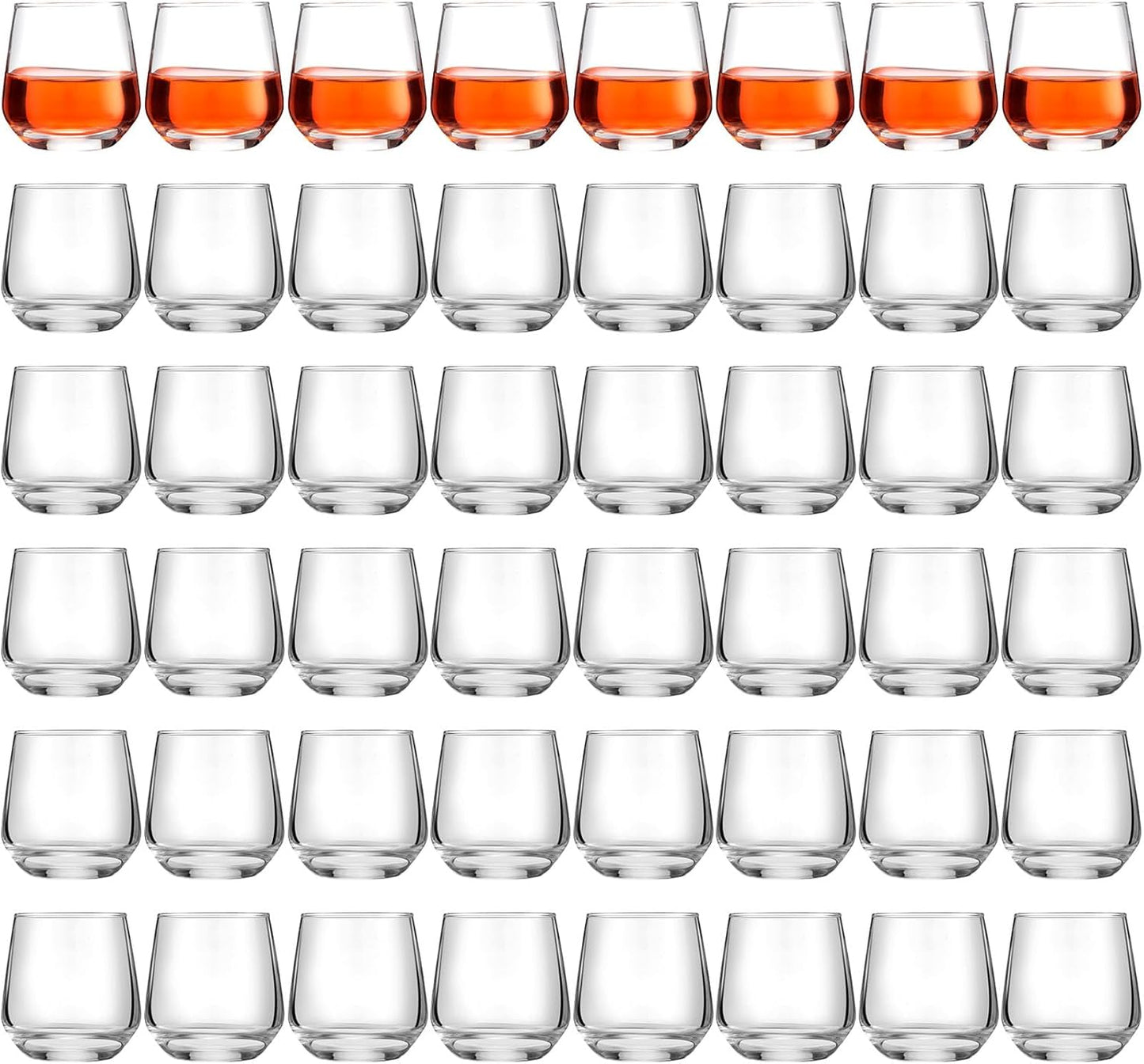 Zopeal 48 Pack Shot Glasses 3.25 oz Tequila Whiskey Tasting Glass Cups Small Liquor and Spirit Bar Shooter for Drinking Tasting Espresso Beer Juice