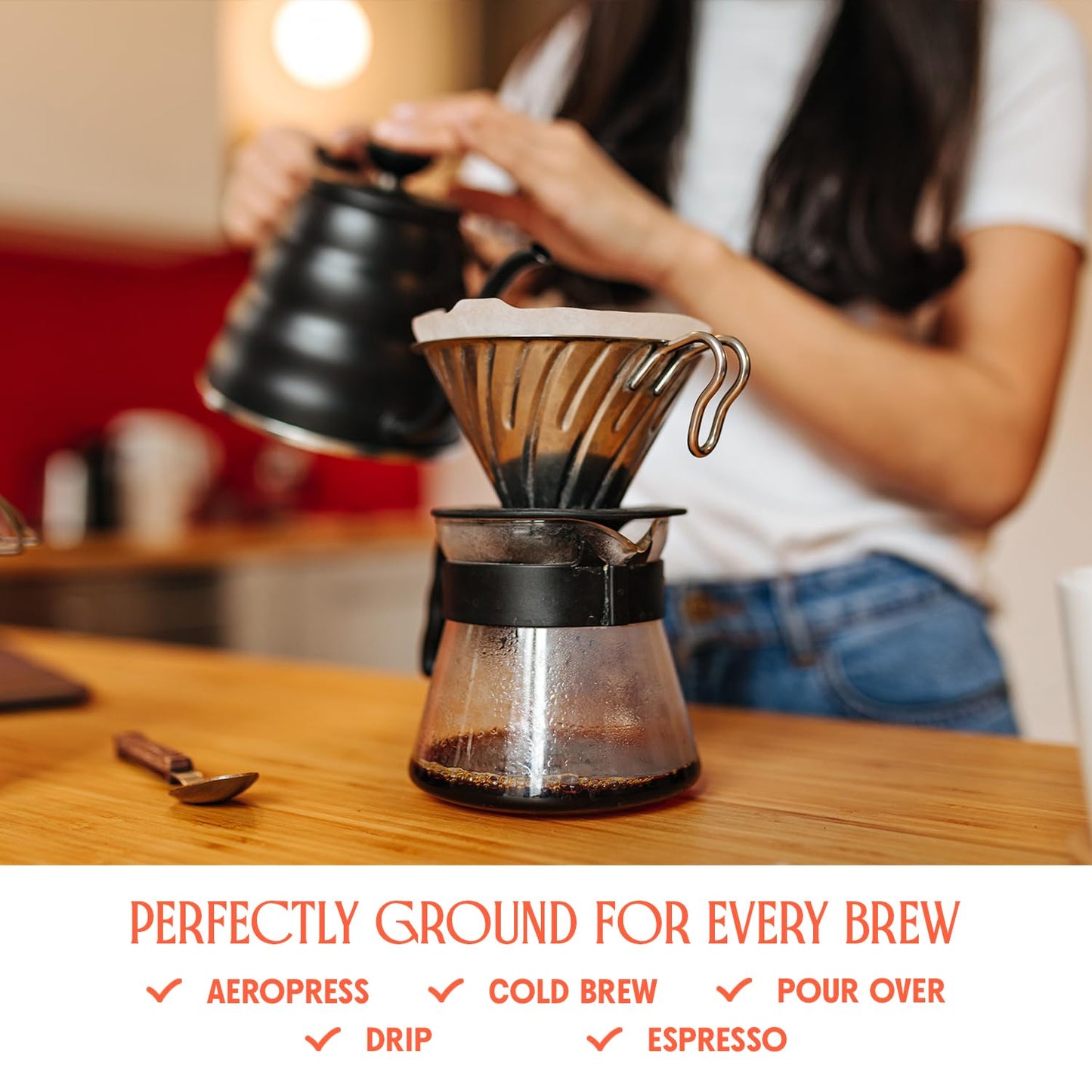 Peru Highlands Ground Coffee, Single Origin Light Roast Ground Coffee with Bright Citrus, Pear, and Honey Floral Finish, christmas coffee 35.2oz (2.2lb) Coffee Bag, Perfect Andes Coffee Gift