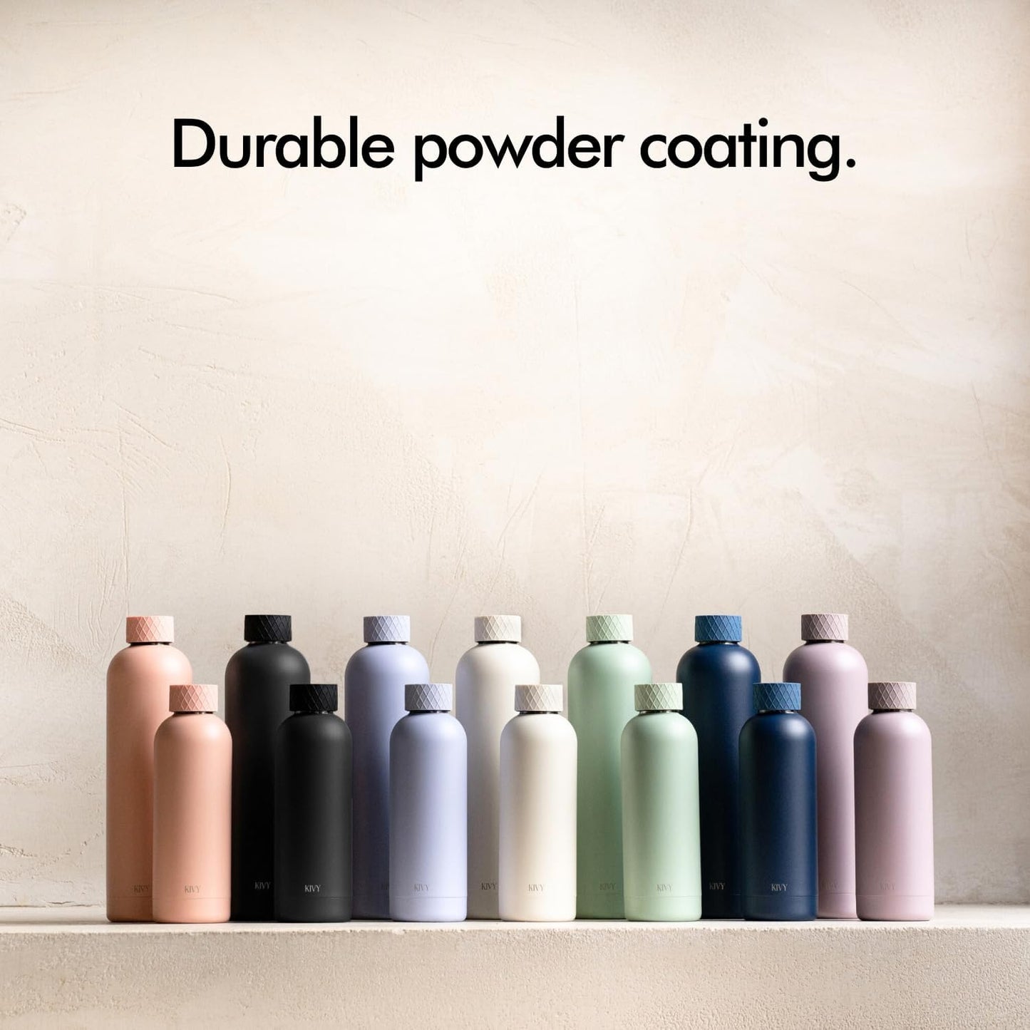 KIVY Stainless Steel Insulated Water Bottle 32oz [LEAK PROOF] - Insulated Stainless Steel Water Bottle - Thermo Flask Drinking Bottle - BPA Free Water Bottle