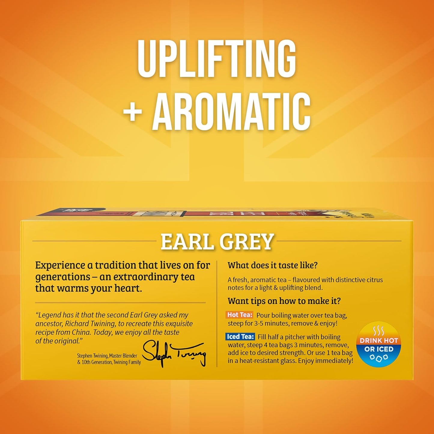 Twinings Earl Grey Black Tea Individually Wrapped Bags, 100 Count (Pack of 1), Flavoured with Citrus & Bergamot, Caffeinated, Enjoy Hot or Iced, 100 Teabags