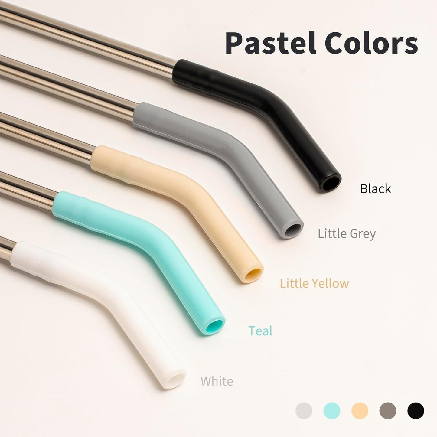 Metal Straw for 40 oz Stanley Cup, Reusable Stainless Steel Straws with Silicone Tip for Simple Modern, Meoky 40oz Tumbler, 12" Extra Long Straws, Cleaning Brush, 1 Portable Bag