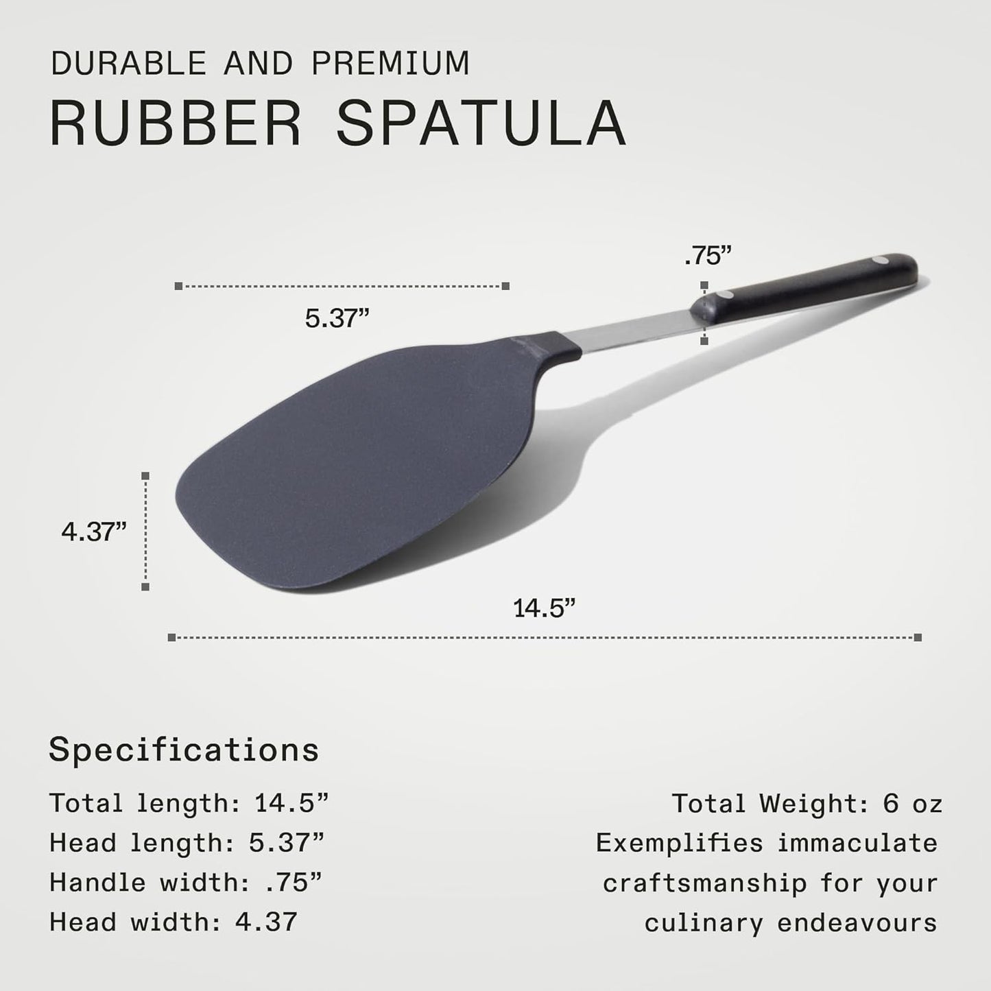 Made In Cookware - Rubber Spatula - Harbour Blue - Versatile Kitchen Essential - Dishwasher Safe