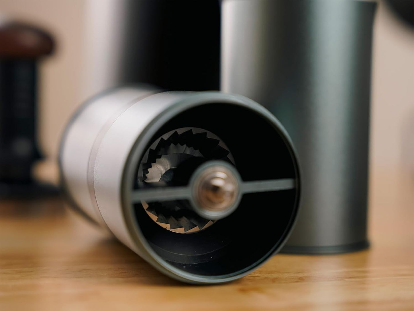 PT1 Portable Electric Burr Coffee Grinder V2, USB-C Rechargeable Stainless Conical Burr Grinder, Aluminum Body with Cleaning Brush Included