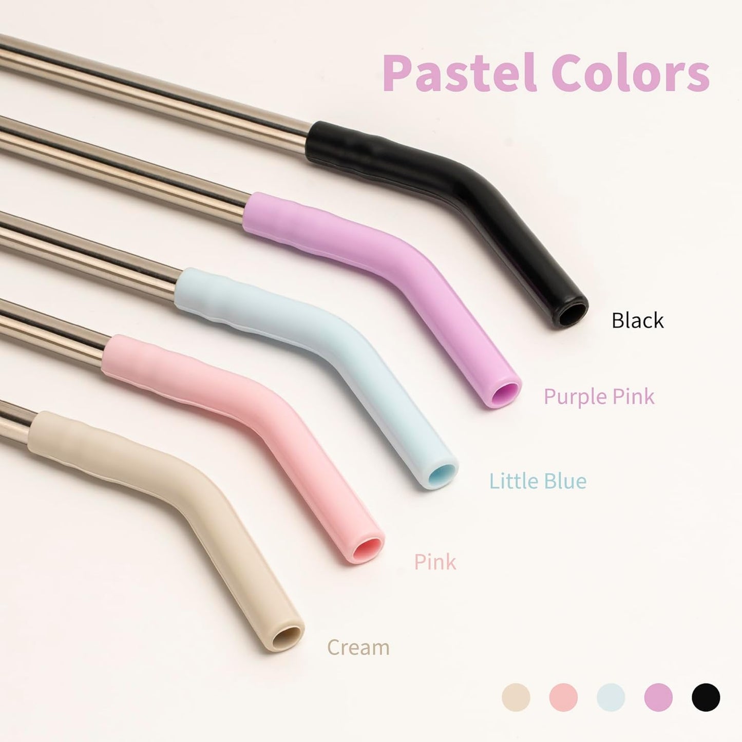 Metal Straw Reusable for Stanley Cup 40 oz Tumbler, Stainless Steel Replacement Straight Straw for Simple Modern, Meoky, Owala Tumbler for 40 oz Tumblers, Cleaning Brush, 1 Portable Bag