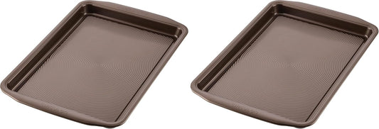 Circulon Nonstick Bakeware, Nonstick Cookie Sheet/Baking Sheet - 10 Inch x 15 Inch, Chocolate Brown (Pack of 2)