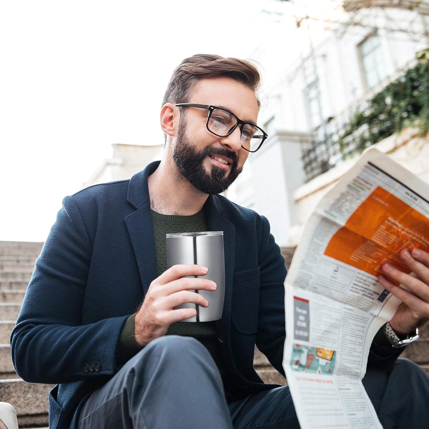 VEGOND Stainless Steel 12 oz Tumblers bulk Vacuum Insulated Double Wall Travel Tumbler with Lid and Straw Reusable Tumbler,Stainless 12 pack