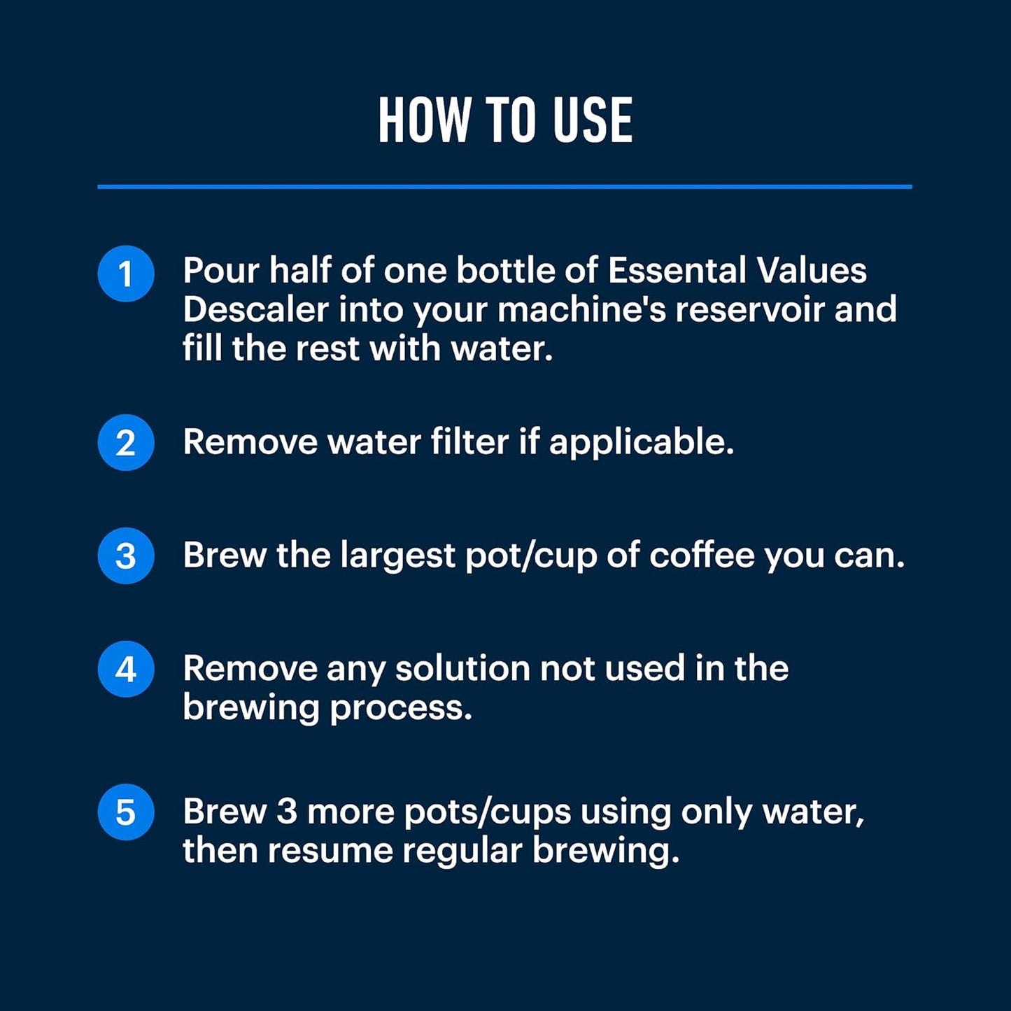 Essential Vales Descaling Solution (8 Uses) Coffee Machine Descaler Cleaner - Compatible with Breville Keurig Nespresso Delonghi - Liquid To Descale Coffee & Espresso Machines