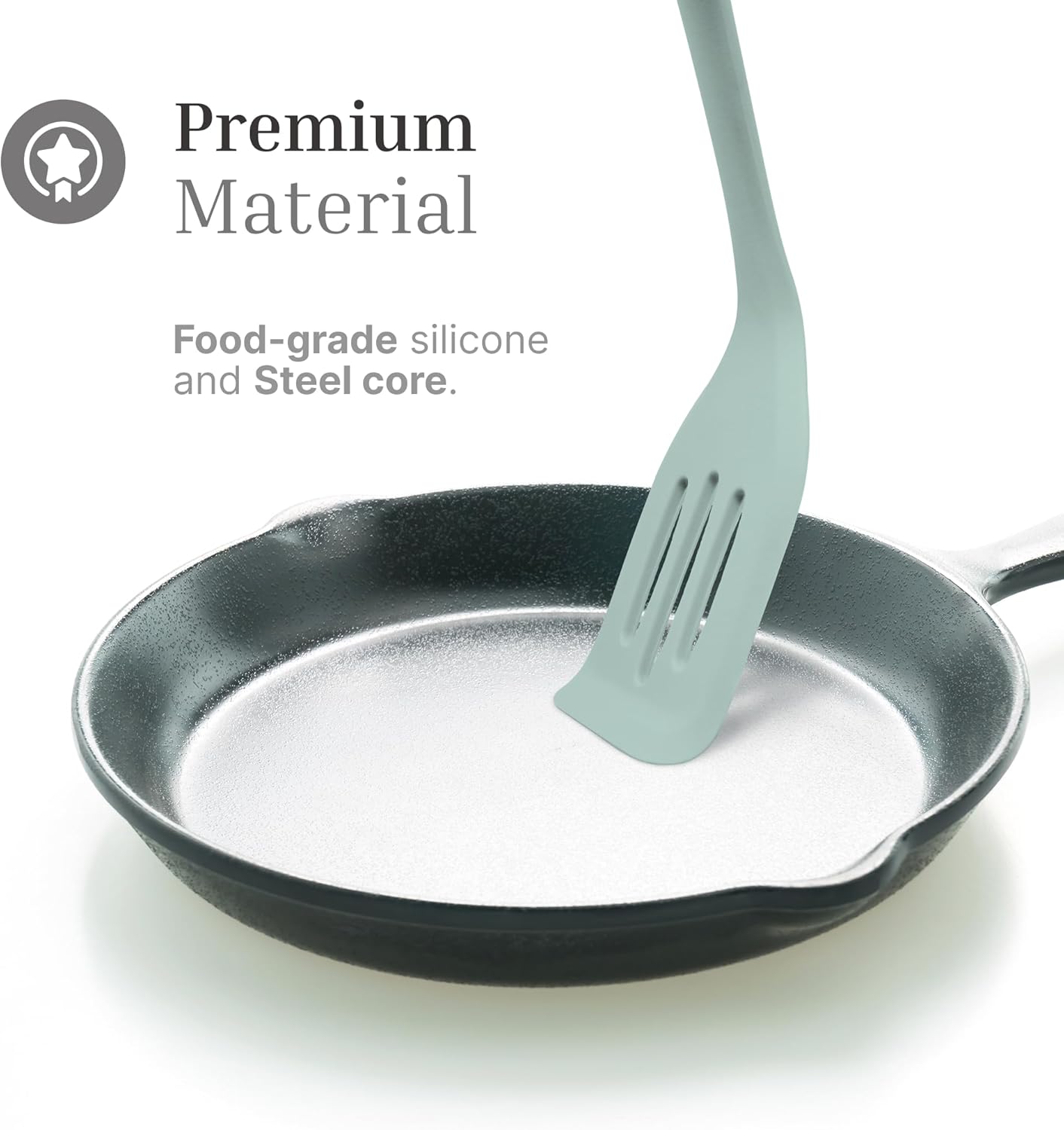 3 Pcs Colorful Silicone Slotted Turner Set, Heat Resistant Non-Scratch Kitchen Spatula Flipper with Comfortable Handle for Non-Stick Cookware