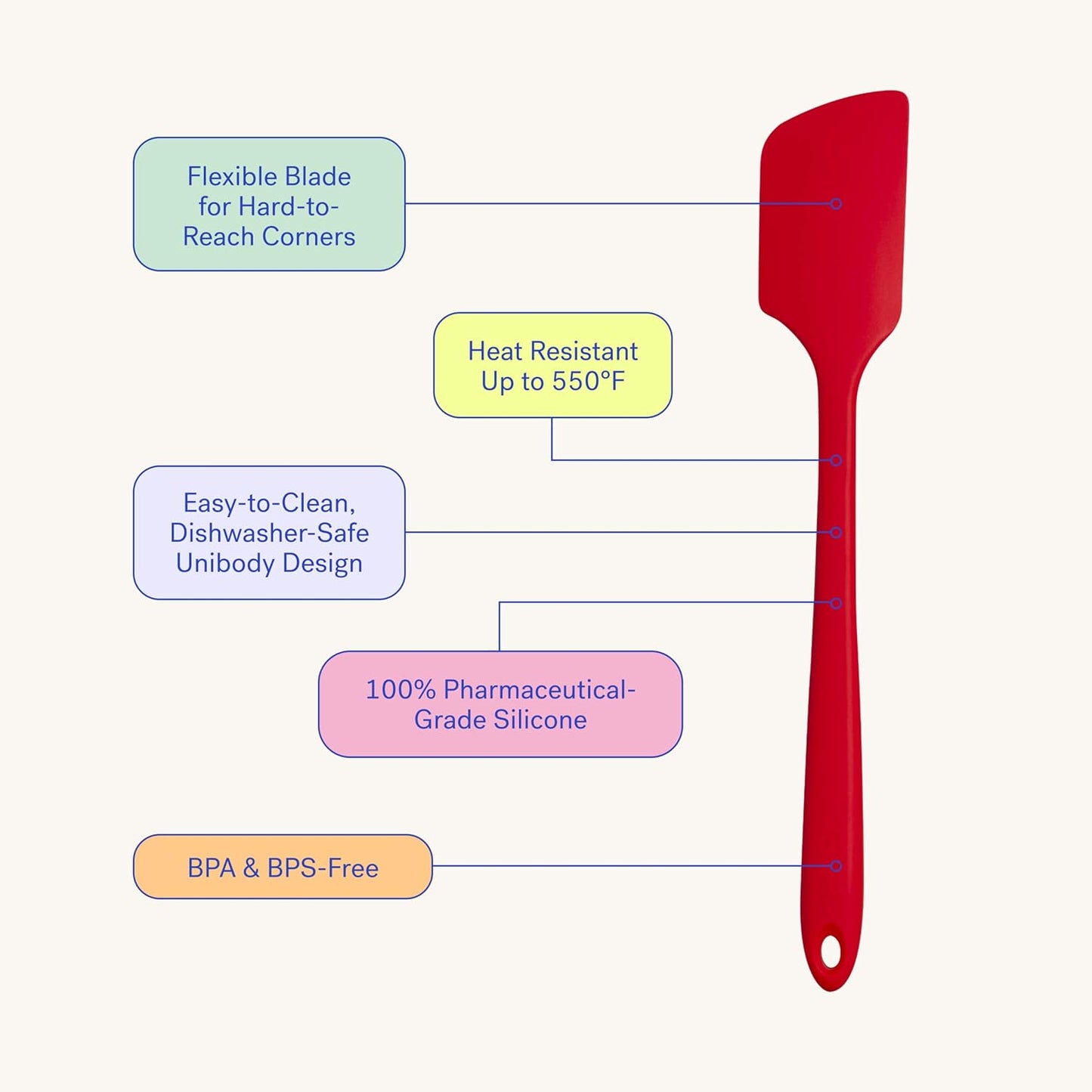 GIR: Get It Right Silicone Spatula for Cooking - 11-Inch Slate - Heat-Resistant Nonstick Kitchen Tool - Flexible Blade for Baking, Scraping & Mixing - Seamless Design