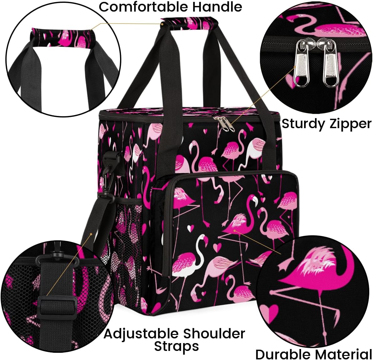 cfpolar Coffee Maker Storage Bag, Waterproof Travel Carrying Storage Tote Bag Organizer Case, Compatible with K-Mini or K-Mini Plus, And Suitable for Other Accessories， With Pockets for K-Cup Pods