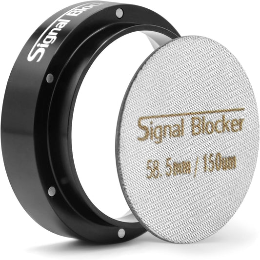 58mm Espresso Dosing Funnel & 58.5mm Puck Screen for Gaggia: Magnetic Coffee Dosing Ring Aluminium Metal - Reusable 1.7mm Thickness 150μm Puck Screen 316 Stainless Steel | Fits All 58mm Portafilters