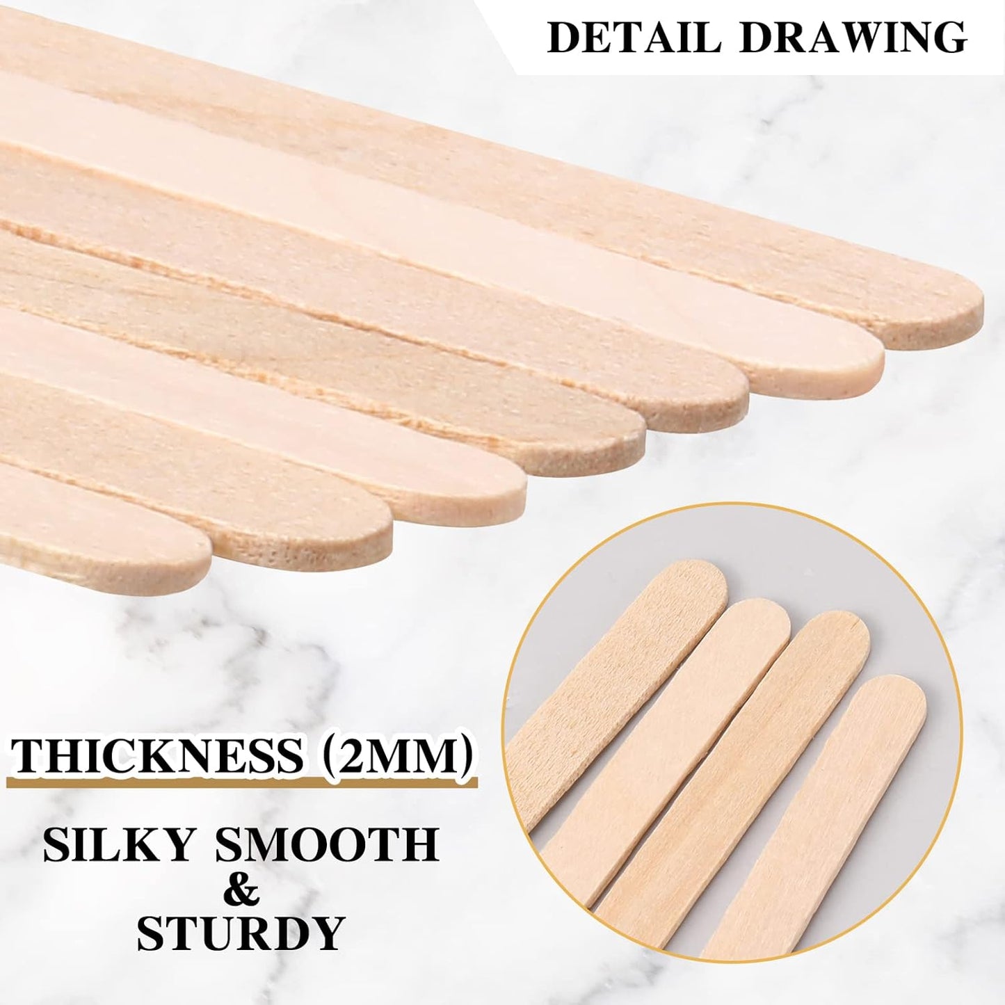 2000 Pcs Individually Wrapped Wooden Coffee Stirrers, Disposable Coffee Stir Sticks Round End Sticks Bulk Wood Stirrers for Cocktail Hot Drinks Restaurant Bar Home Office (5.5 Inch)
