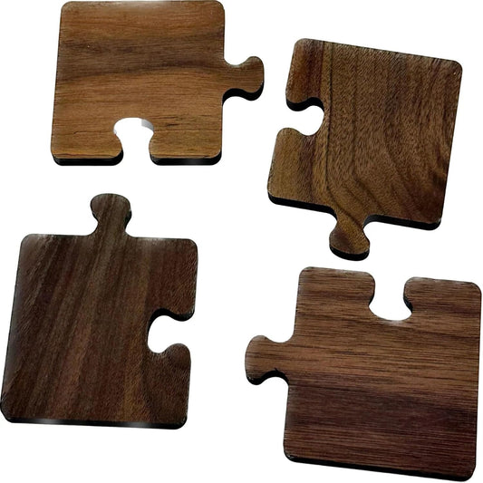Wood Coasters Table Walnut Coaster Set of 4 Wooden Coaster Set,Puzzle Drink Coasters Farmhouse and Home Decor Cup Holders Warming Mat, Coffee Table Decor and Bar Accessories, Creative Gifts