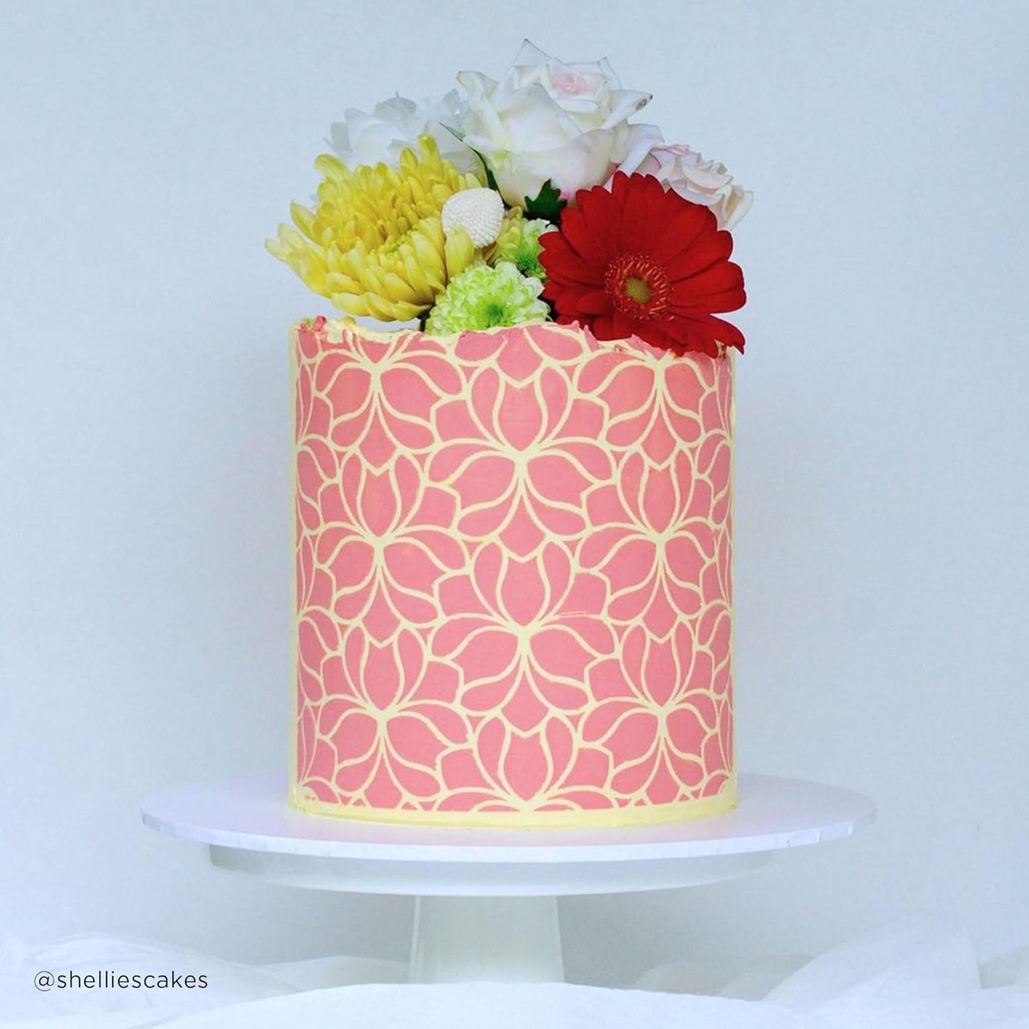 Large Cake Decorating Stencil (IRIE) Iris Flower Pattern