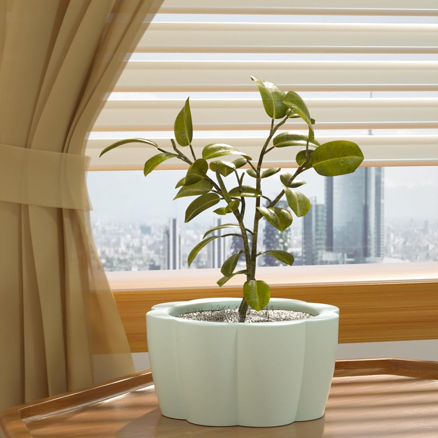 2 Pack Flower Pot Succulent Candle Mold Resin Casting Silicone Molds for Home Decor & Candle Making Wave Spiral Mold