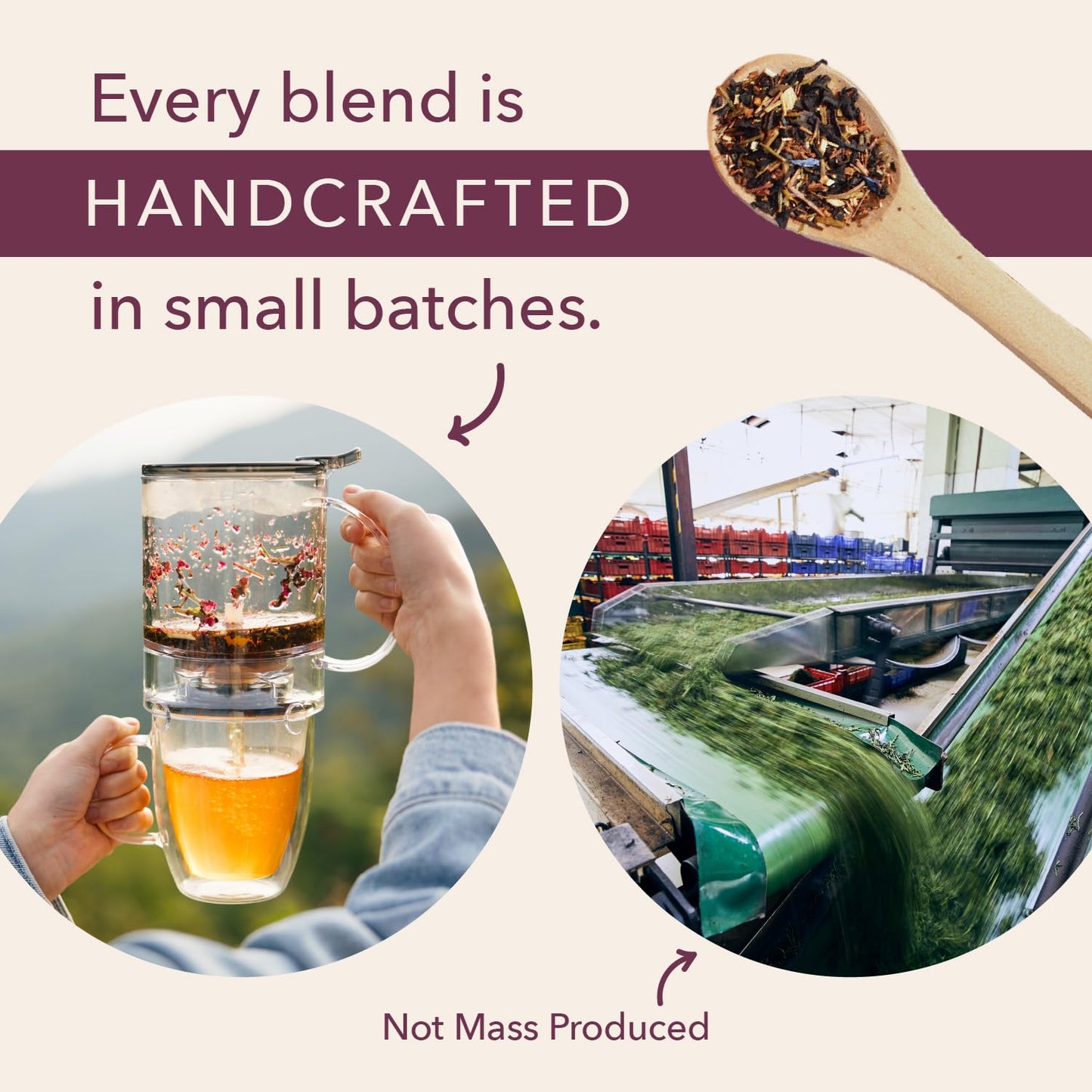 Tranquil Peach Herbal Tea – Caffeine-Free Loose Leaf Blend with Chamomile, Peach and Pineapple – Soothing Hot or Iced Tea for Relaxation – 75 to 100 Cups – Ethically Sourced and Hand-Blended in USA