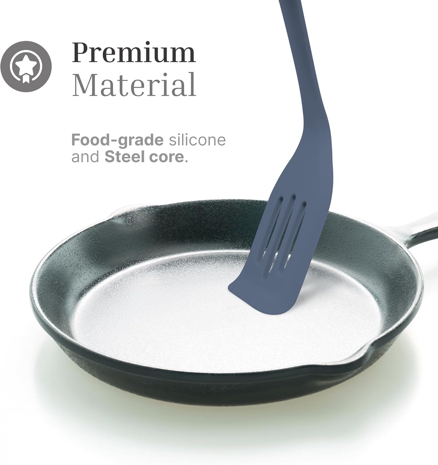 3 Pcs Colorful Silicone Slotted Turner Set, Heat Resistant Non-Scratch Kitchen Spatula Flipper with Comfortable Handle for Non-Stick Cookware