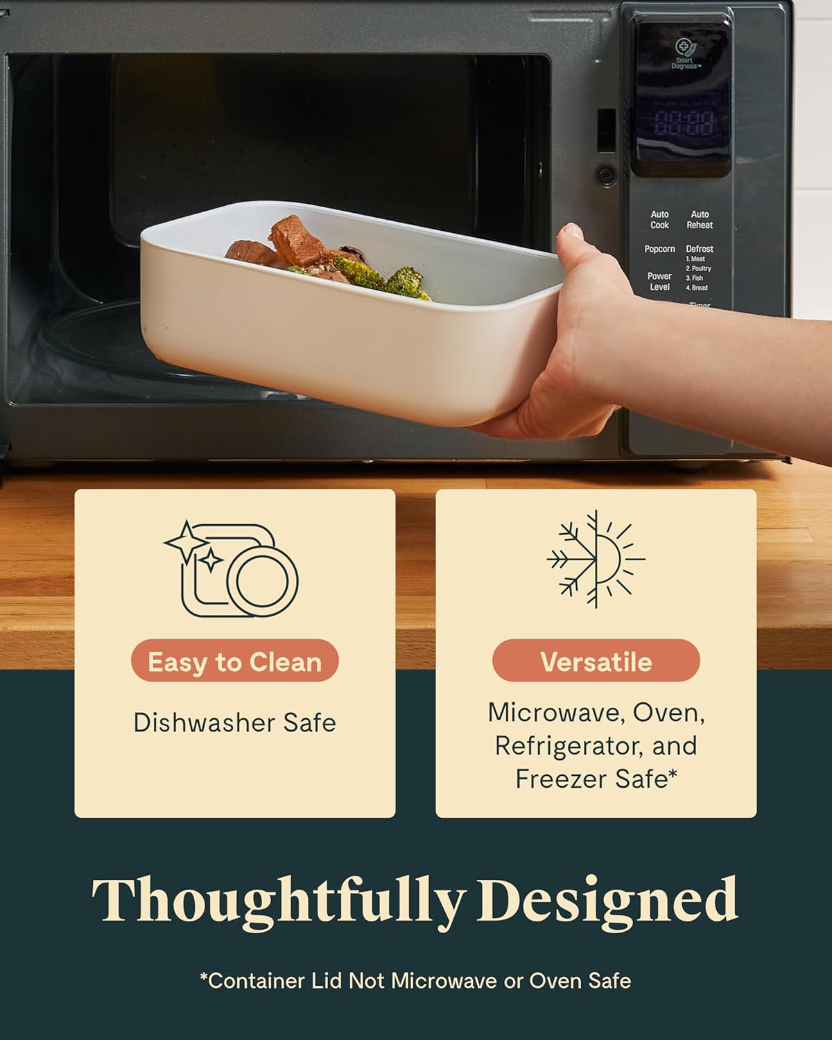 Caraway 2pc Glass Food Storage Set - 6.6 Cup Food Containers (2) - Ceramic Coated - Non Toxic, Non Stick Lunch Box with Lids. Dishwasher, Oven, & Microwave Safe - Navy