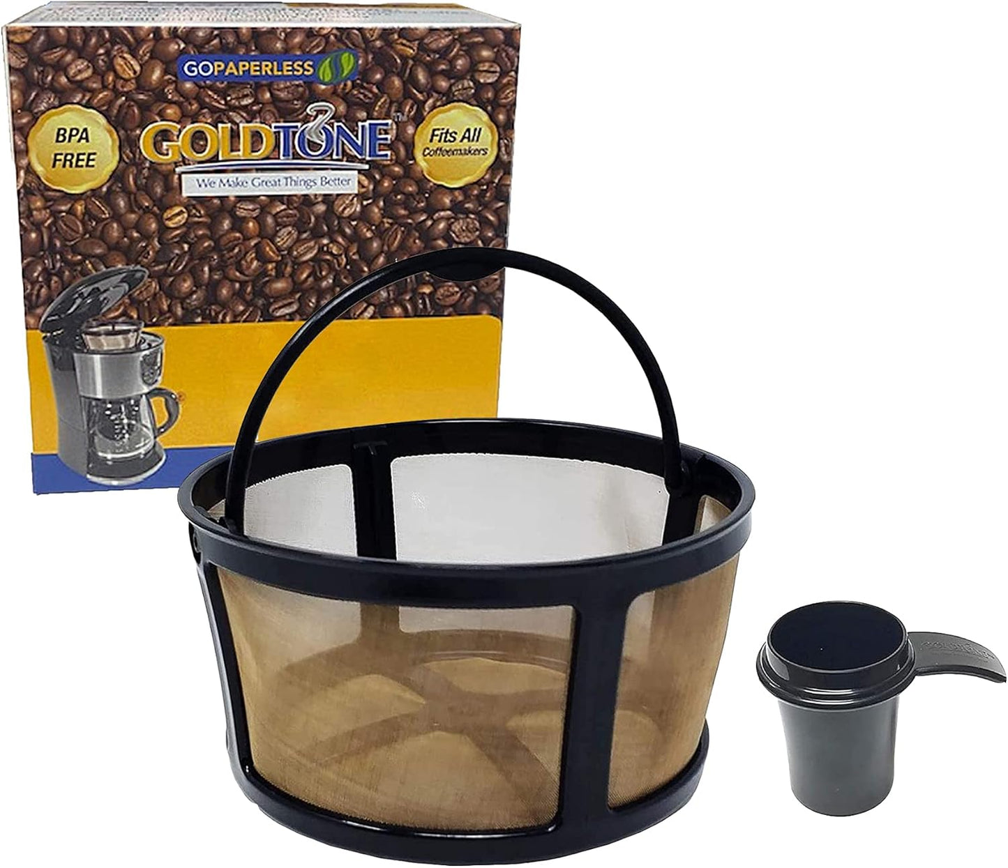 GOLDTONE Reusable Coffee Filter fits KEURIG Essentials and K-Duo Coffee Makers and Brewers w/Scoop