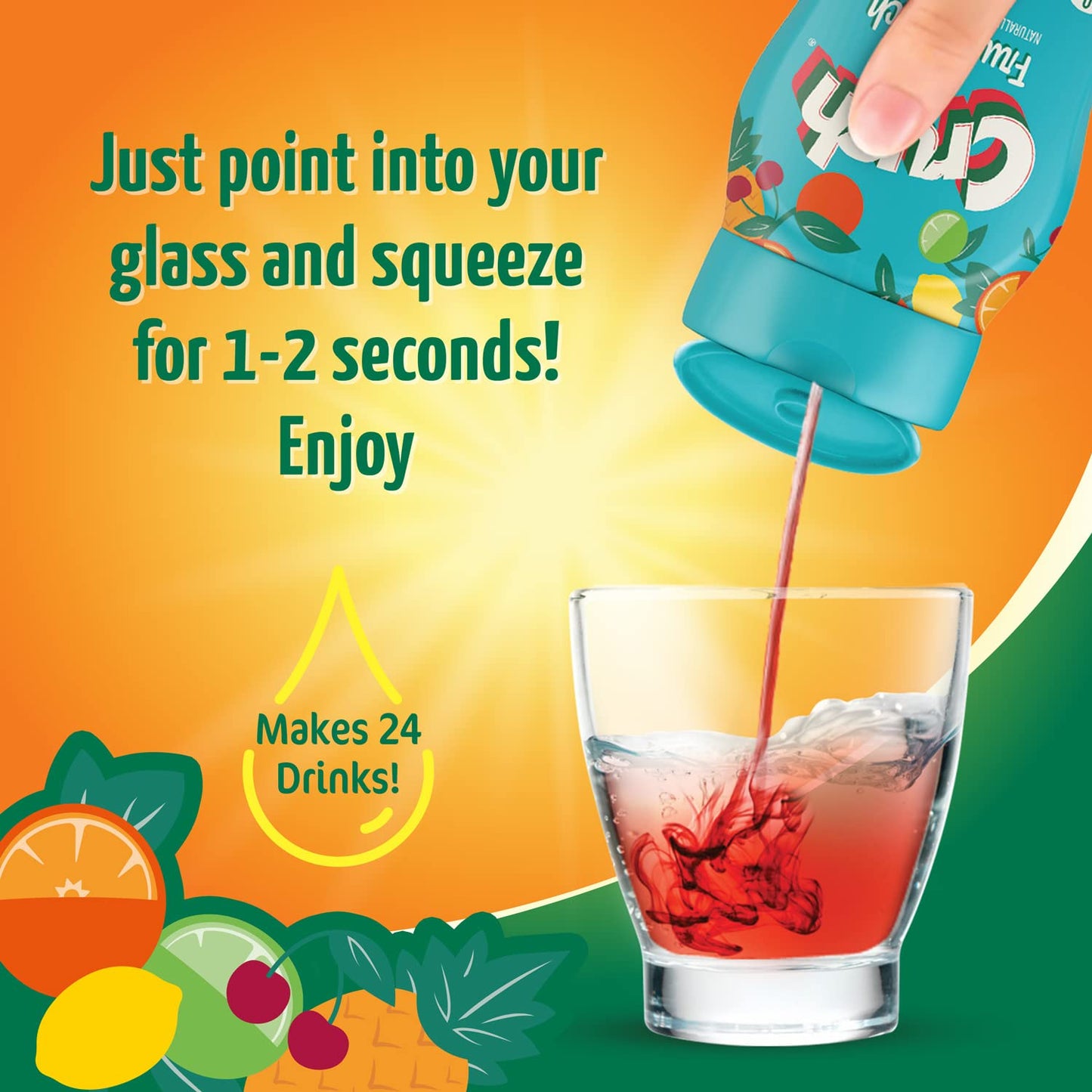 Crush, Fruit Punch, Liquid Water Enhancer – New, Better Taste (4 Bottles, Makes 96 Flavored Water Drinks) 1.62 Fl Oz (Pack of 1)