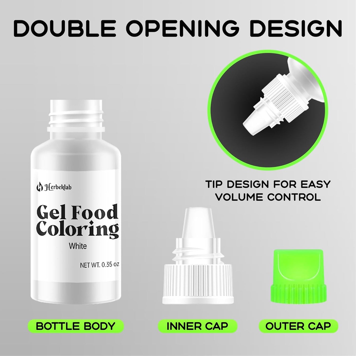 Gel Food Coloring 24 Colors x 0.35 oz Concentrated Gel Based Food Dye Vibrant Icing Colors Neon Food Coloring for Baking Cake Decorating Cookies Fondant, 10g / Bottle