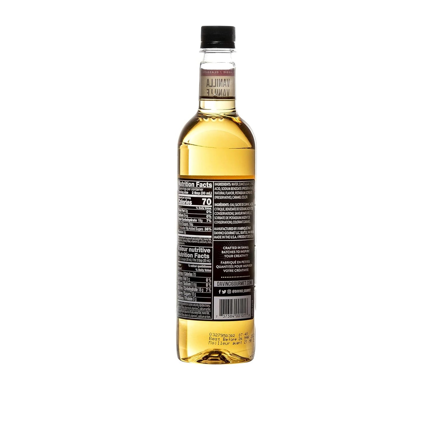 DaVinci Gourmet Classic Vanilla Syrup, 25.4 Fluid Ounces (Pack of 1)