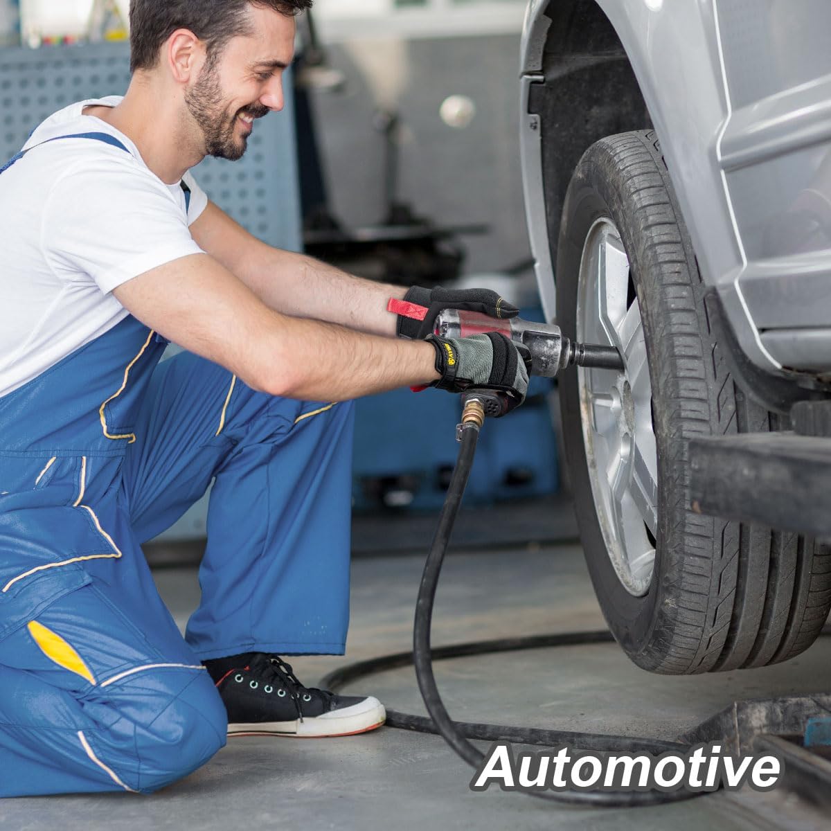 KAYGO Work Gloves For Men, KG125M Mechanic Utility Work Gloves for All Purpose, Excellent Grip, Heavy Duty, Improved Dexterity, Touch Screen,X-Large,3 Pair