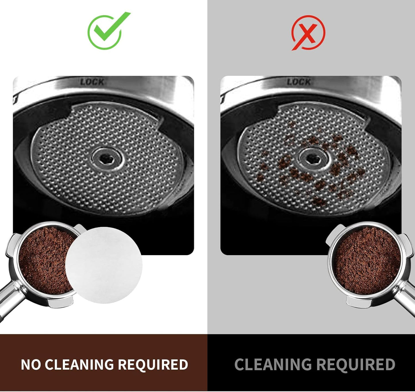 1000 Pcs Coffee Paper Filter for Espresso Coffee Maker, 51 mm Unbleached Espresso Filter Puck Screen Portafilter Paper Compatible with Breville Barista, Mr. Coffee and Other Espresso Machine