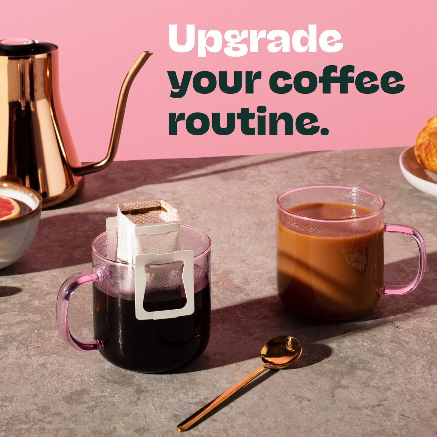 Copper Cow Coffee Pour Over Single-Serve Vietnamese Coffee Pouches (8 pack) | Decaf | Dark Roast | Convenient Vietnamese Ground Coffee Packets