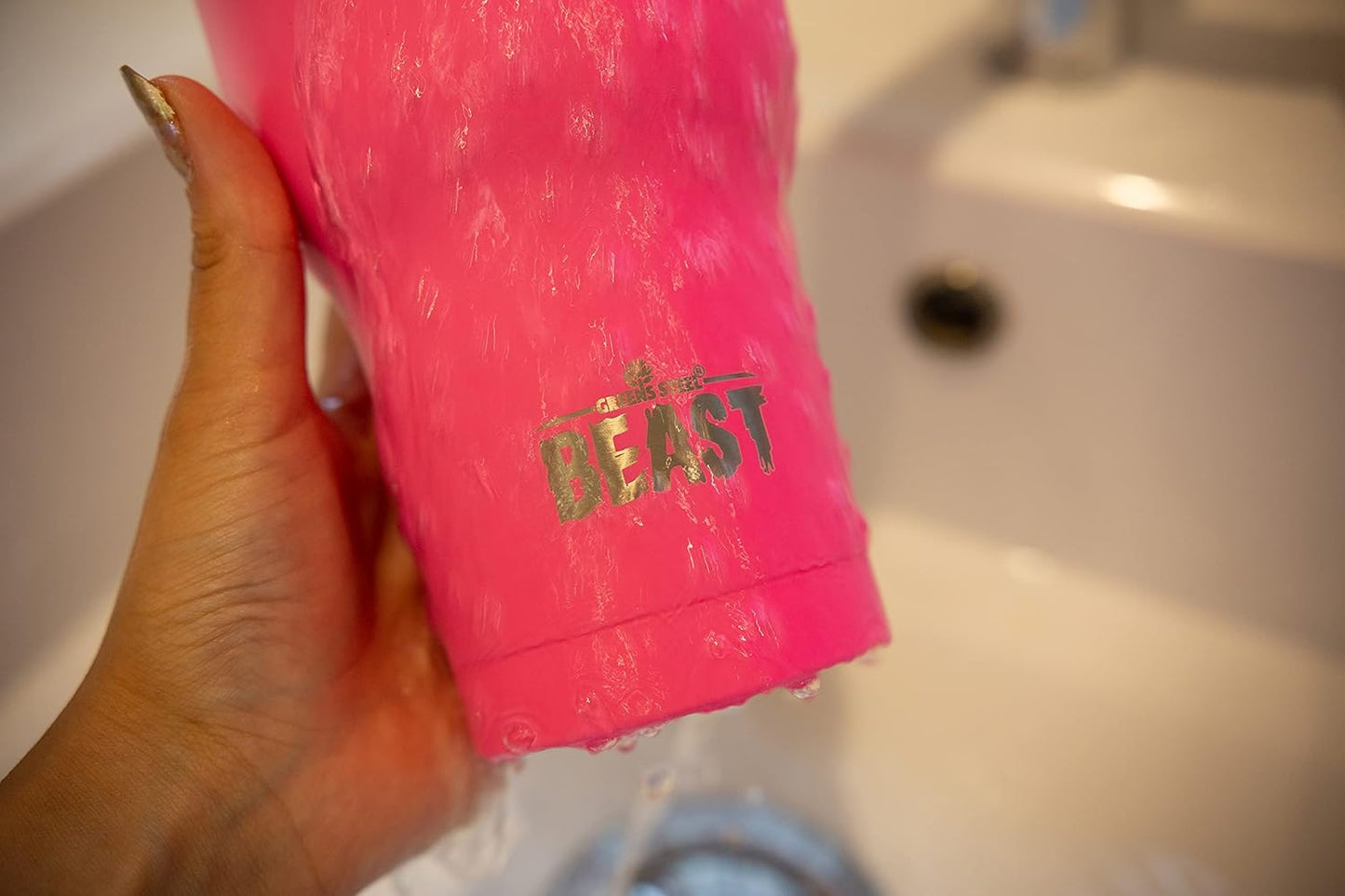 Beast 20 oz Tumbler Stainless Steel Vacuum Insulated Coffee Ice Cup Double Wall Travel Flask (Cupcake Pink)