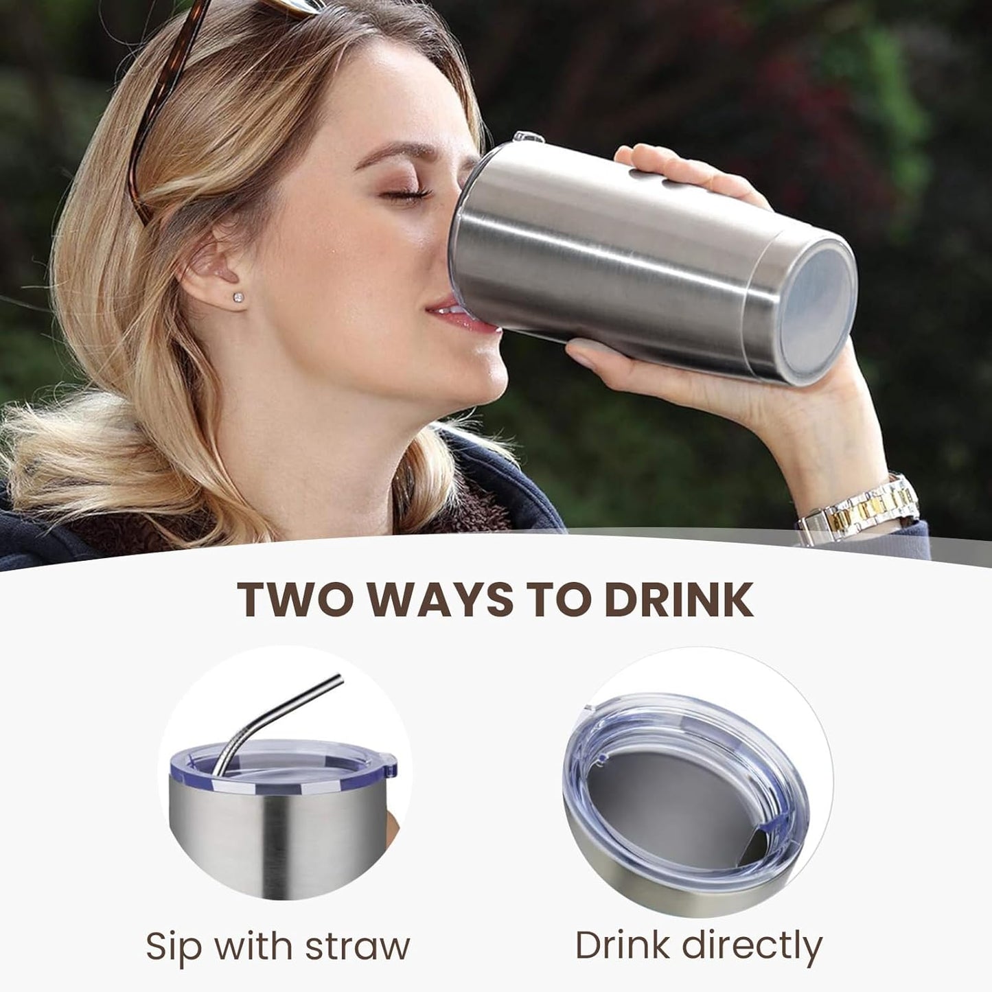 MEWAY 20oz Tumbler 8 Pack Double Wall Vacuum Insulated Travel Mug Bulk, Mix Color Stainless Steel Tumblers with Lid and Straw, Durable Powder Coated Coffee Cups for Cold & Hot Drinks（Mix Color, 8