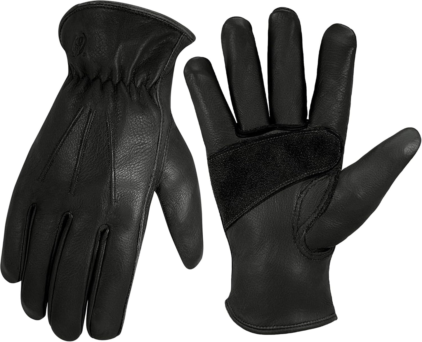 Leather Work Gloves for Men & Women, Reinforced Durable Gardening Gloves,Cowhide Work Gloves,Puncture & Cut Resistant