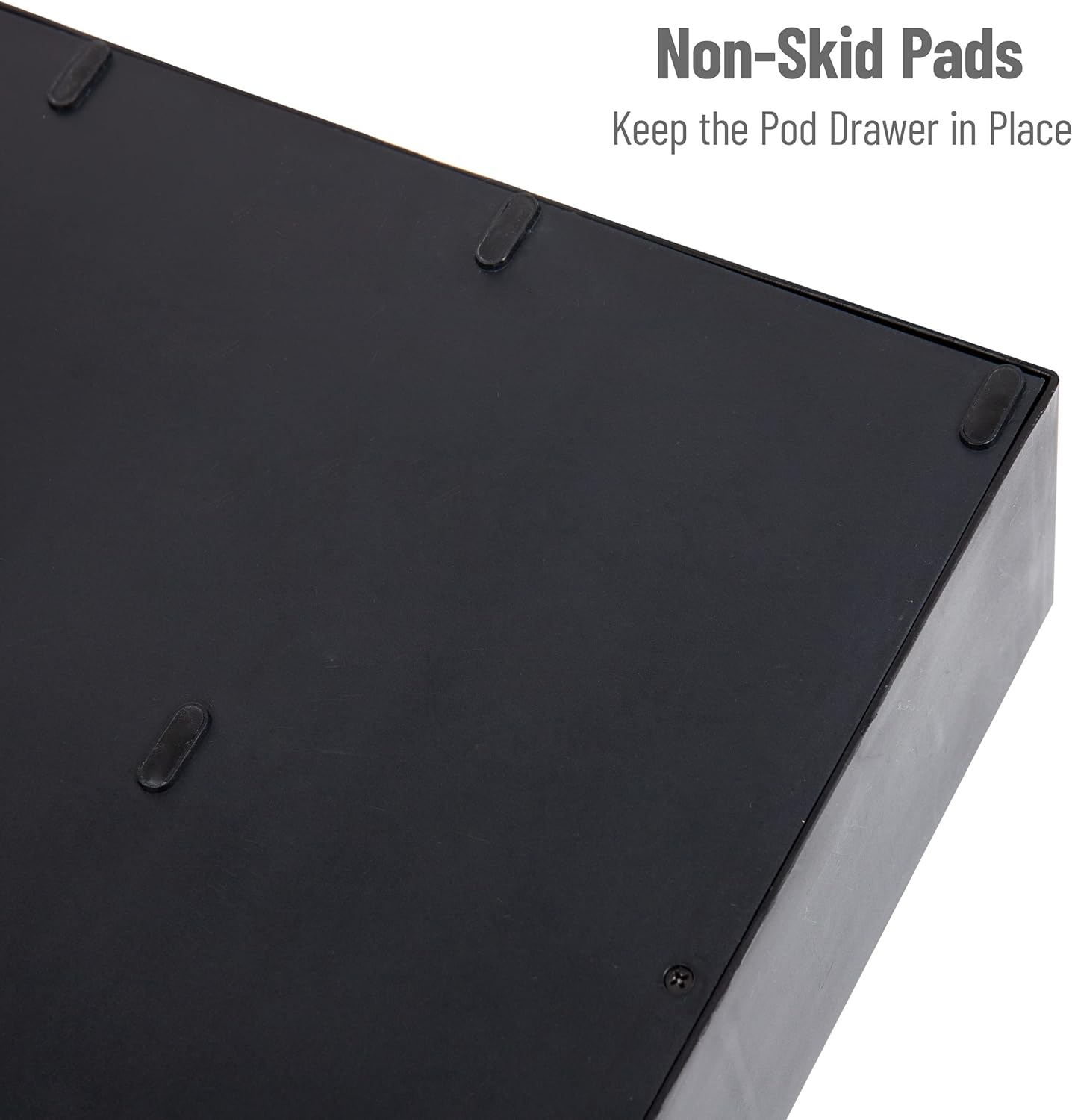 Mind Reader Single Serve Coffee Pod Organizer with 2 Drawers, 72 Pod Capacity, Countertop, 14"L x 12.25"W x 4.75"H, Black