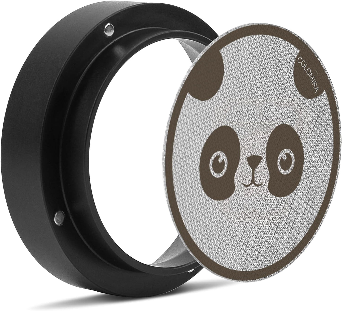 54mm Espresso Accessories Kit, Dosing Funnel and Puck Screen Set, Magnetic Coffee Funnel, 53.5mm Reusable Espresso Puck Screen, Espresso Tools(Panda)