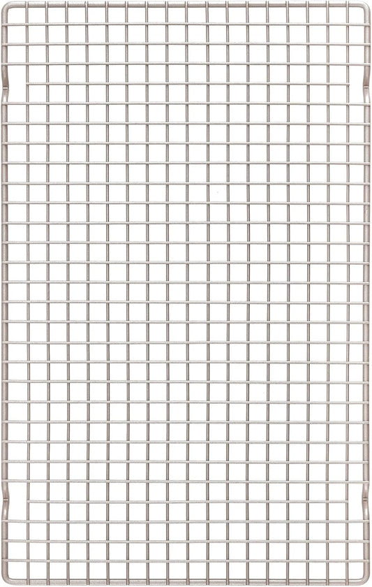 CHEFMADE Baking and Cooling Rack, 16.3-Inch Non-Stick Bold-Grid Design Rectangle Wire Rack for Oven Baking (Champagne Gold)