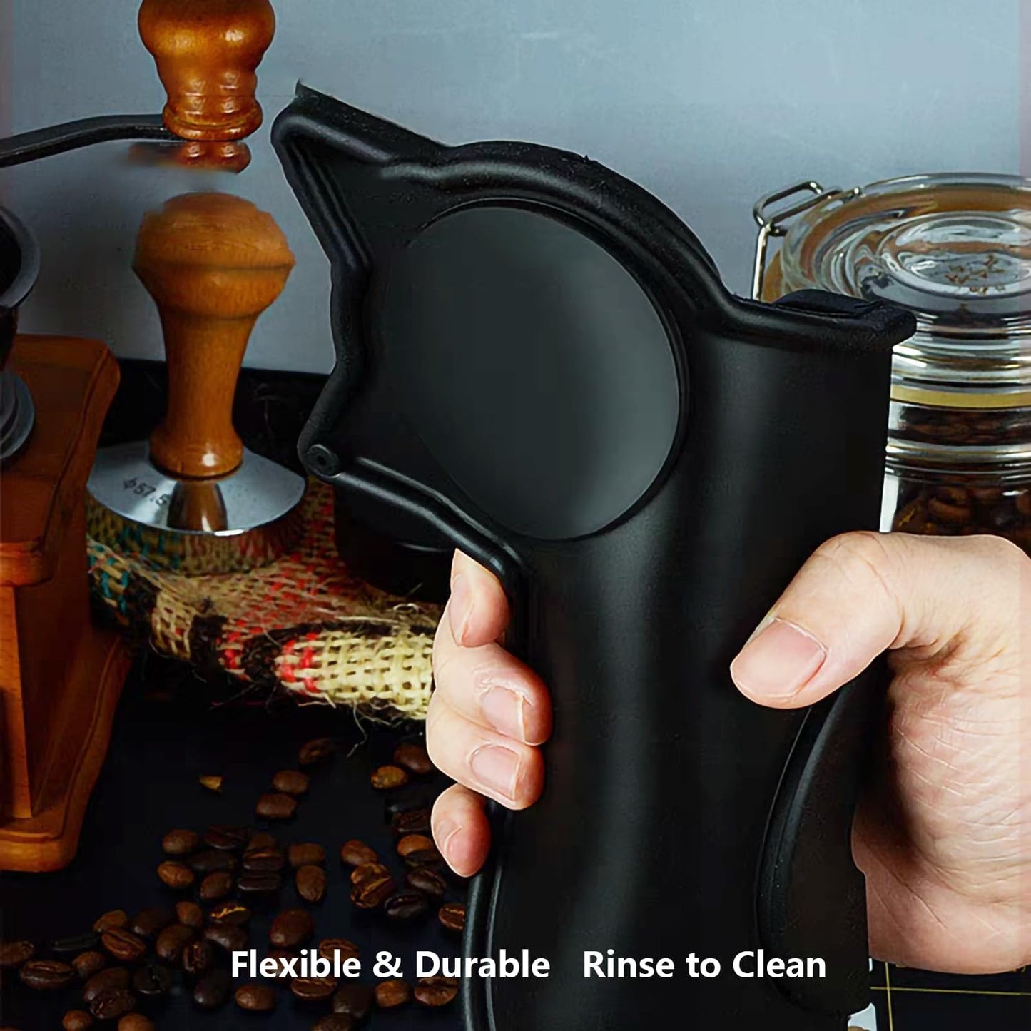 Coffee Tamper Mat Silicone Corner Tamping Mat (Coffee Cat)