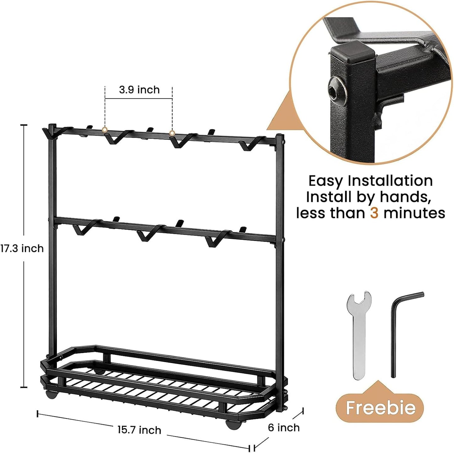 FANGSUN Large Coffee Mug Holder Stand Countertop, Tree Rack for 14 Mugs, 2 Tier Counter Display Storage, Metal Wire Tea Cup Holder for Coffee Station Kitchen Organizer, Not Included Mugs
