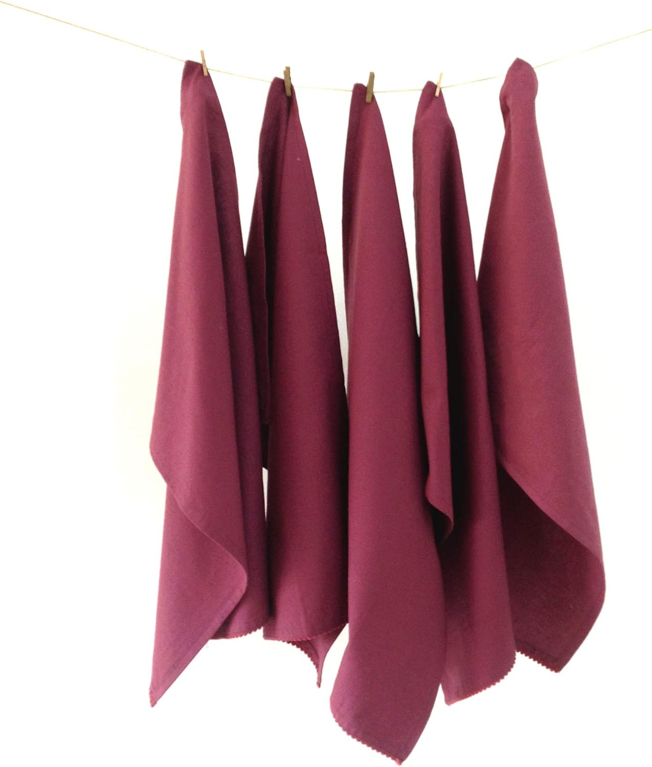 TARAN LIVING Grape Cotton Kitchen Cloths - Pack of 6 (6 Count, 3"x4")