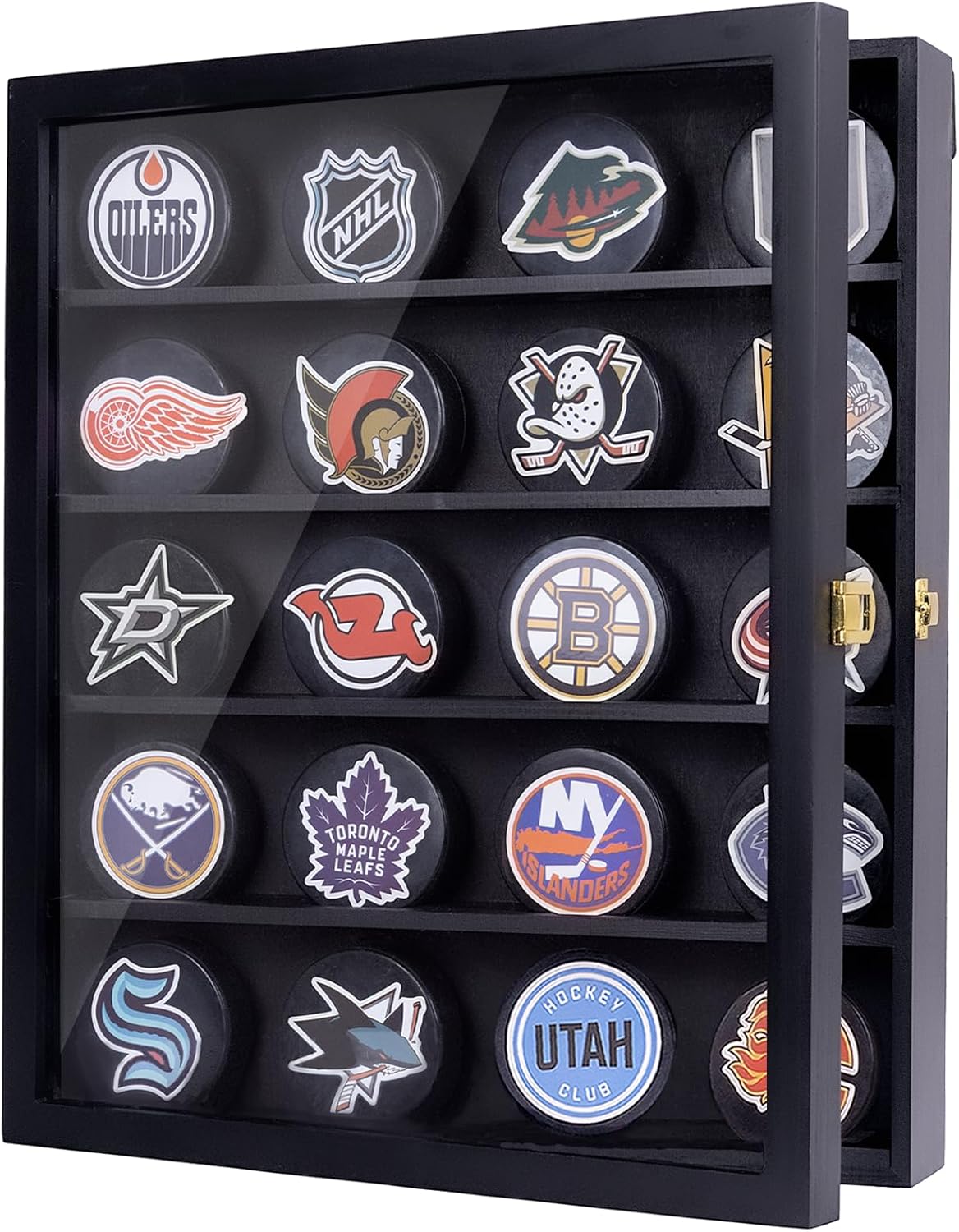 20pcs Hockey Puck Display Case,Puck Display Case,Hockey Puck Case Wall Mount,Hockey Puck Holder,Hockey Puck Display Box,Hockey Puck Shadow Box