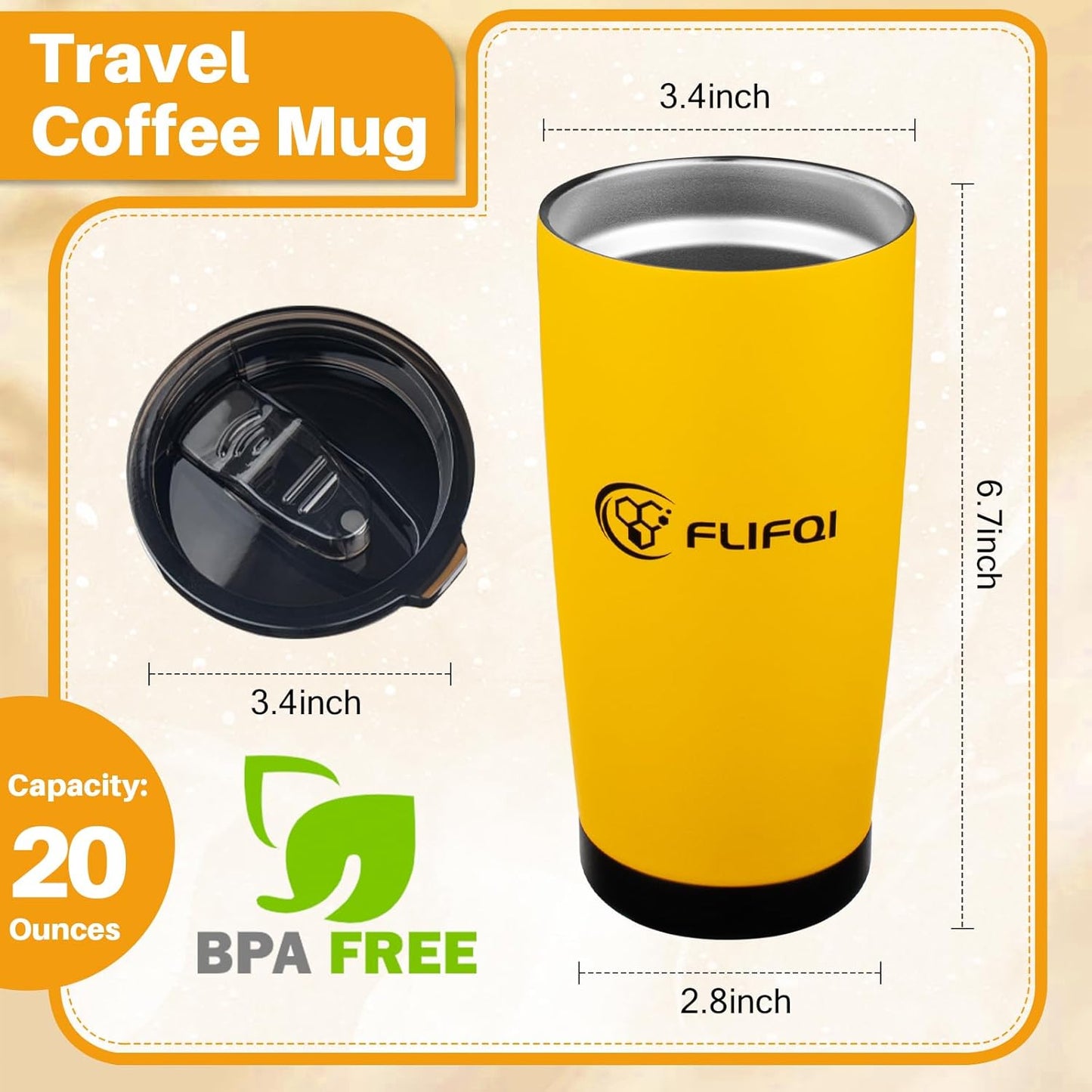 Ideal Gift for Women 20oz Tumbler with Lid & Straw Double Wall Vacuum Insulated Travel Coffee Mug Stainless Steel Tumbler Thank You Gift Birthday & Friendship Present for Mom Friends Sister Coworkers