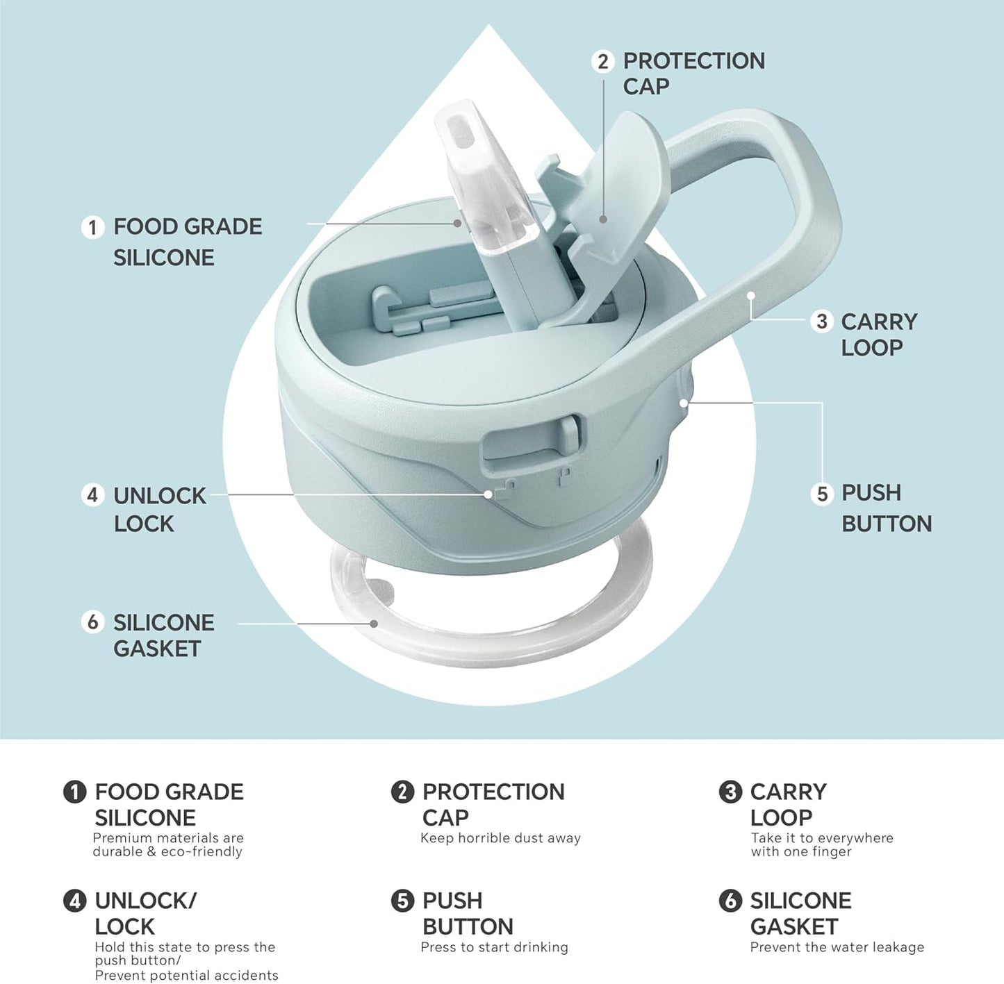 IDEUS Insulated Water Bottle 12oz, Stainless Steel Insulated Water Bottle For School, Insulated Bottles With Straws Leakproof, Vacuum Double Wall Water Bottles For Boys And Girls With 2 Lids, BPA Free