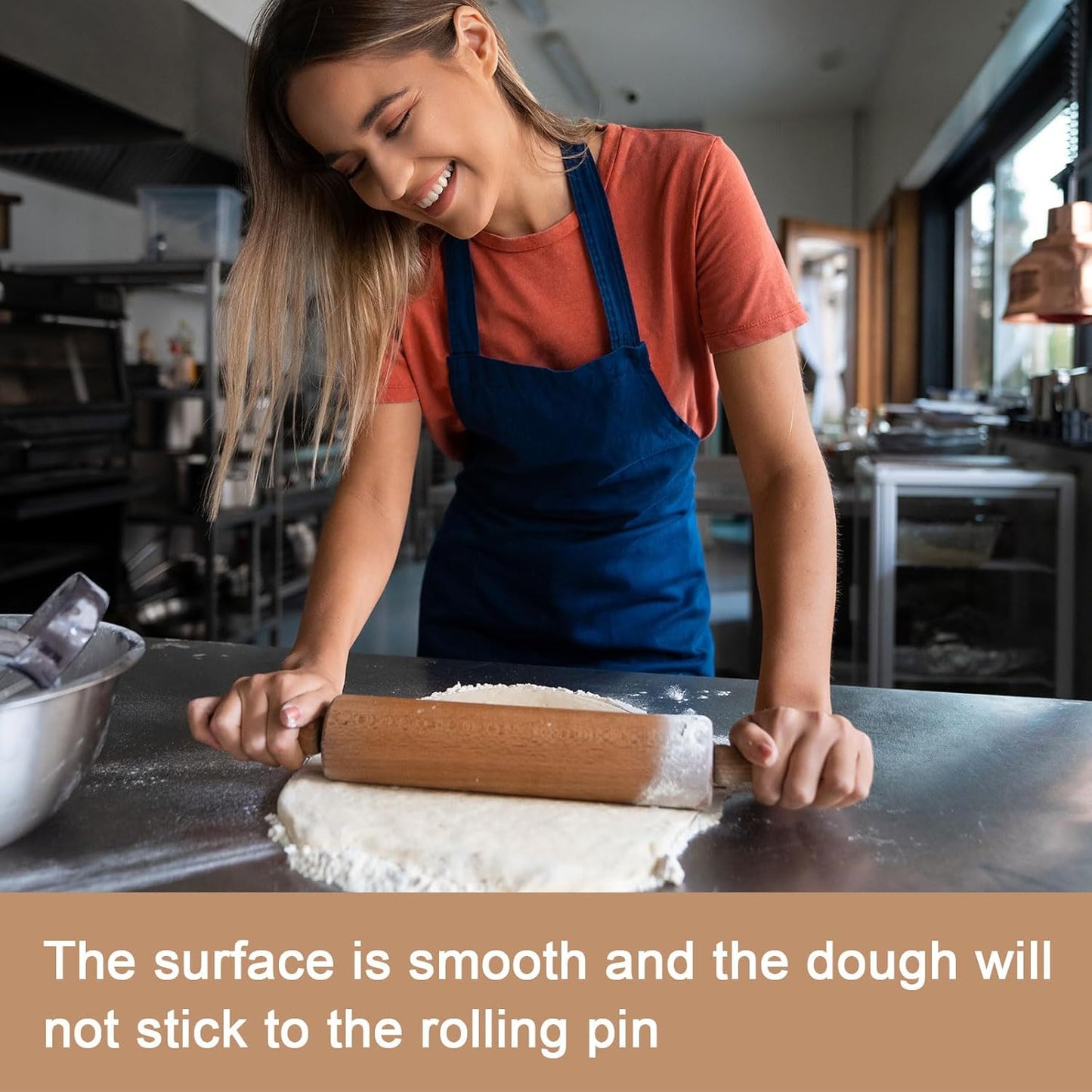 HARFINGTON Silicone Rolling Pin 10" Silicone Surface Non-Stick Stainless Steel Inner Core Dough Roller Kitchen Roller for Baking Pastry Pizza Fondant Bread, Dark Green