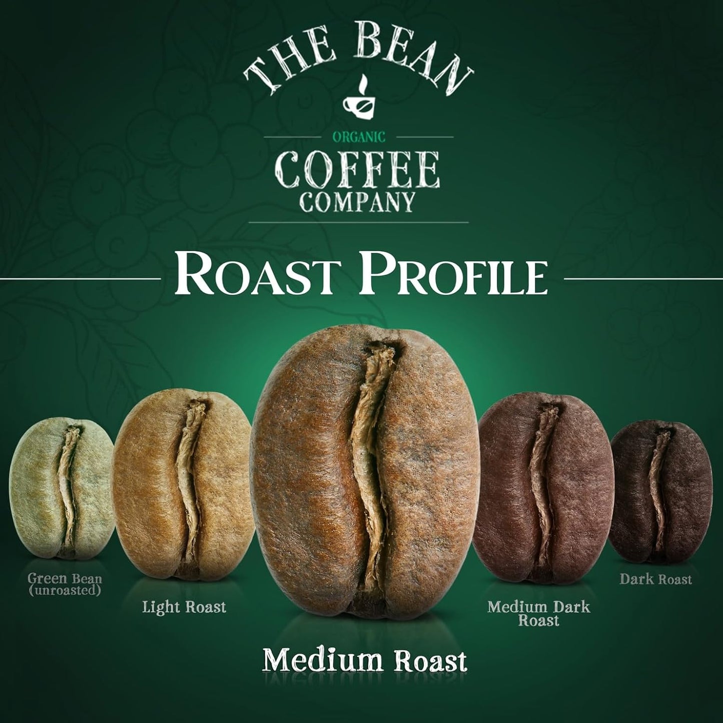 The Bean Organic Coffee Company Peppermint Mocha, Medium Roast, Whole Bean Coffee, 80 Ounce Bag