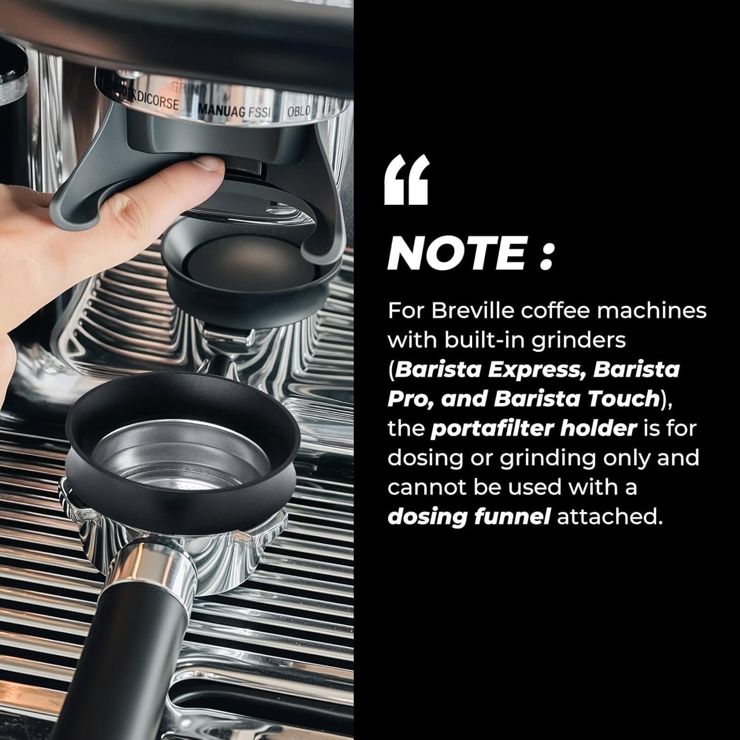 54mm Magnetic Dosing Funnel and Puck Screen Set - Espresso Coffee Dosing Ring - 19mm Anodized Aluminum with 8 Neodymium Magnets Fits 54mm Breville Portafilter (Silver)