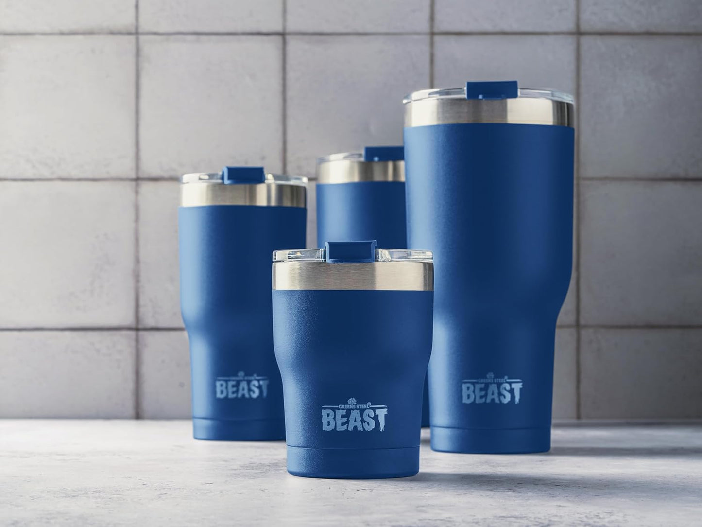 Beast 40 oz Tumbler Stainless Steel Vacuum Insulated Coffee Ice Cup Double Wall Travel Flask (Royal Blue)