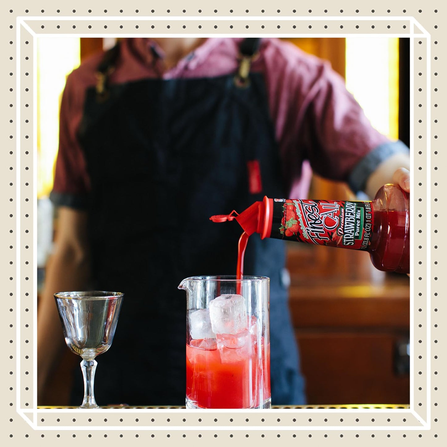 Finest Call Premium Strawberry Puree Drink Mix, 1 Liter Bottle (33.8 Fl Oz)