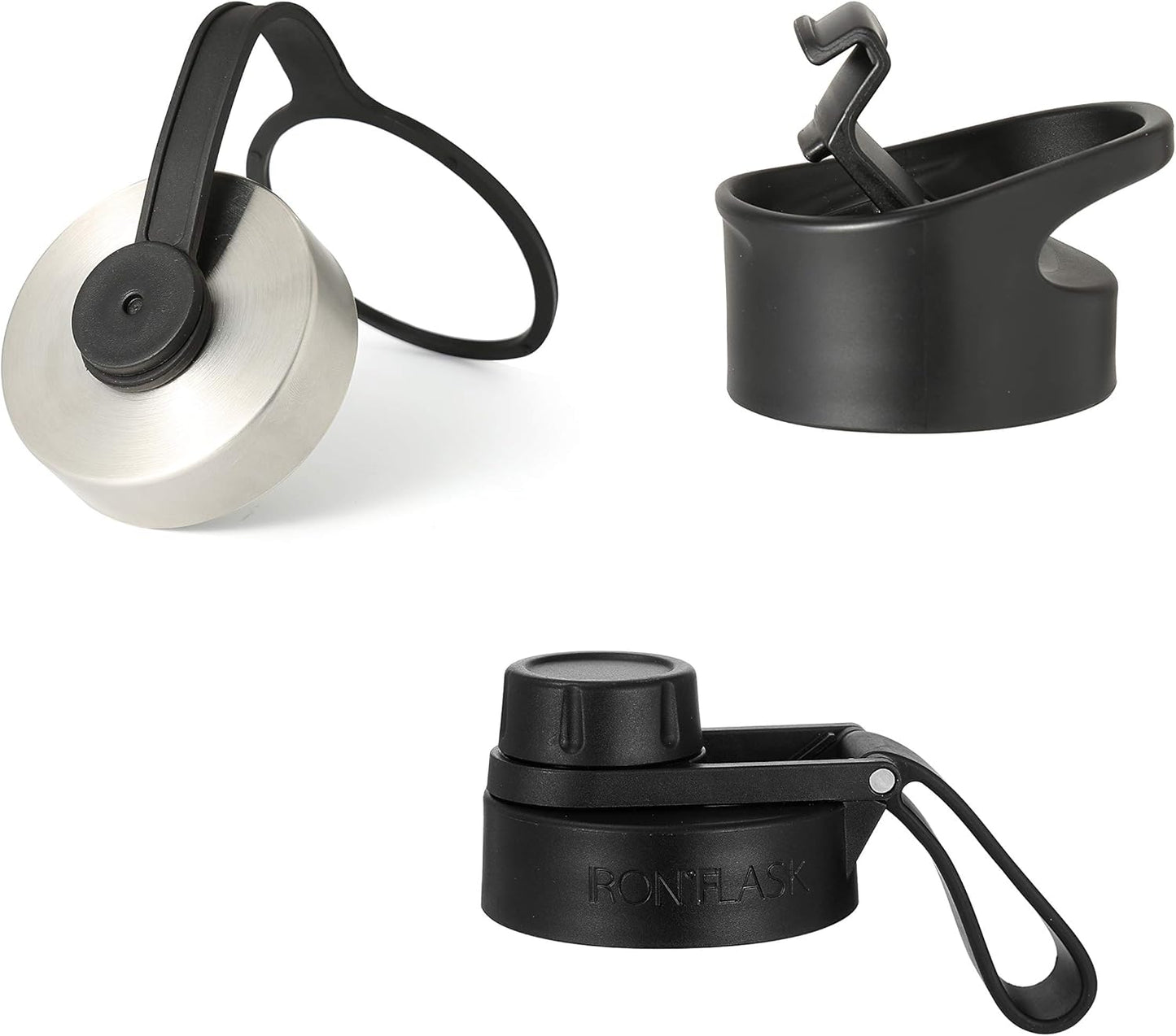 IRON °FLASK Camping & Hiking Hydration Flask with 3 Lids - Stainless Steel, Double Walled & Vacuum Insulated Water Bottle - Leak Proof & BPA Free (Terrazzo, Spout - 32 oz)