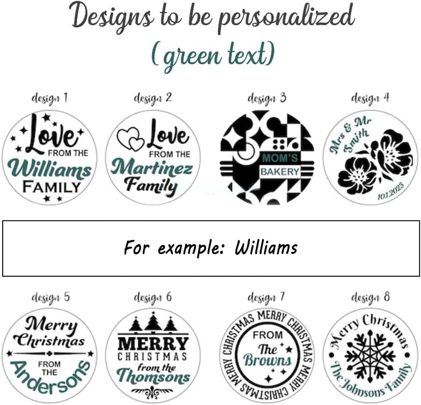 2025 Personalized Christmas Cookie Stamp Unique 3D Embossed Design Fun Tool for Baking Art (B)