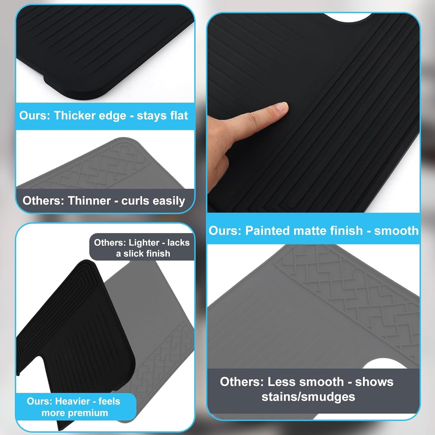 Top Mat for Ninja Luxe ES601 Espresso Coffee Machine, Silicone Top Pad Protector Anti-Slip Heat Resistant Waterproof Pad for Ninja Luxe Cafe Accessories