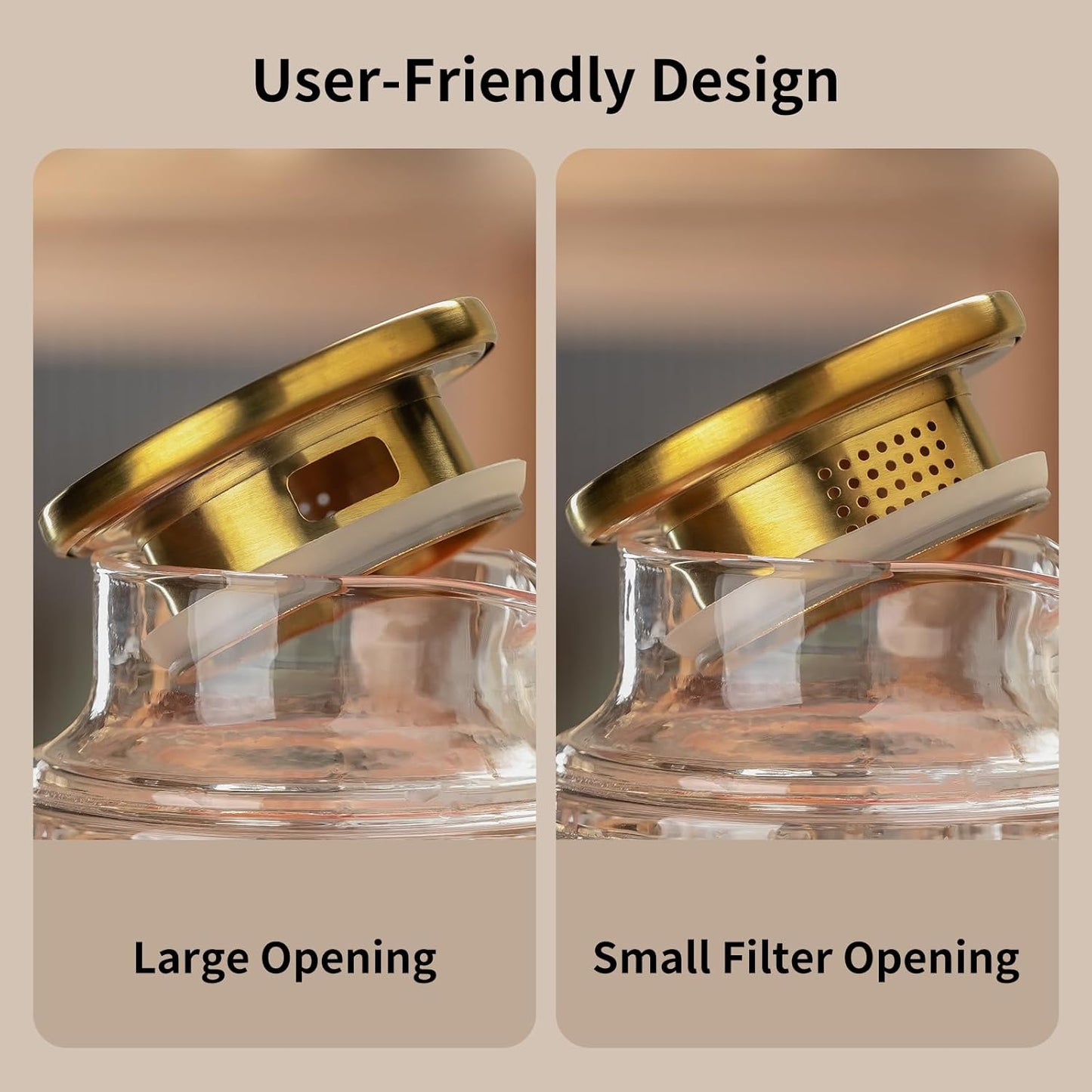 Glass Pitcher with Lid, 2 PACK 84 oz/2.5 Liter Vintage Water Pitcher, Clear Borosilicate Glass Water Carafe for Cold Brew, Coffee, Lemonade, Iced Tea,Beverage, Heat Resistant Water Glass Jug